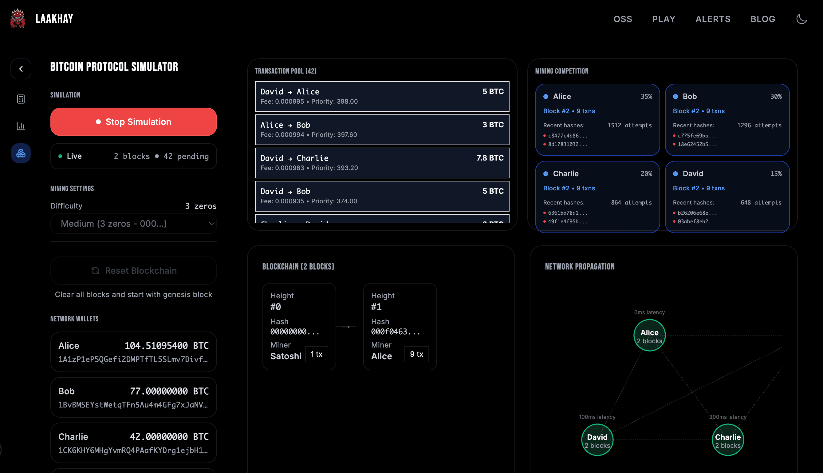 Blockchain Simulator